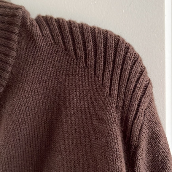 NWOT! Tommy Hilfiger Full Zip Men’s Sweater Jacket. Size Medium. Brown w/ beige - Picture 6 of 6